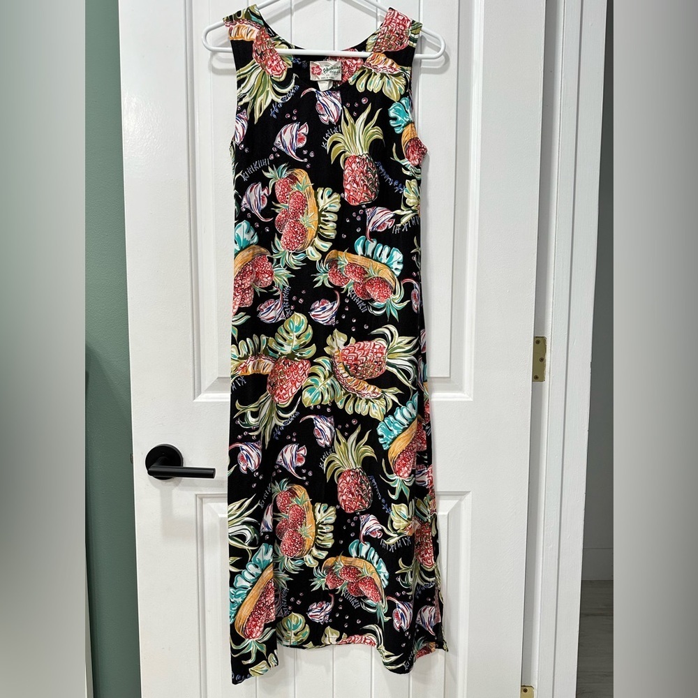 Hilo Hattie Tropical Sea Hawaiian Prints Sleeveless Dress